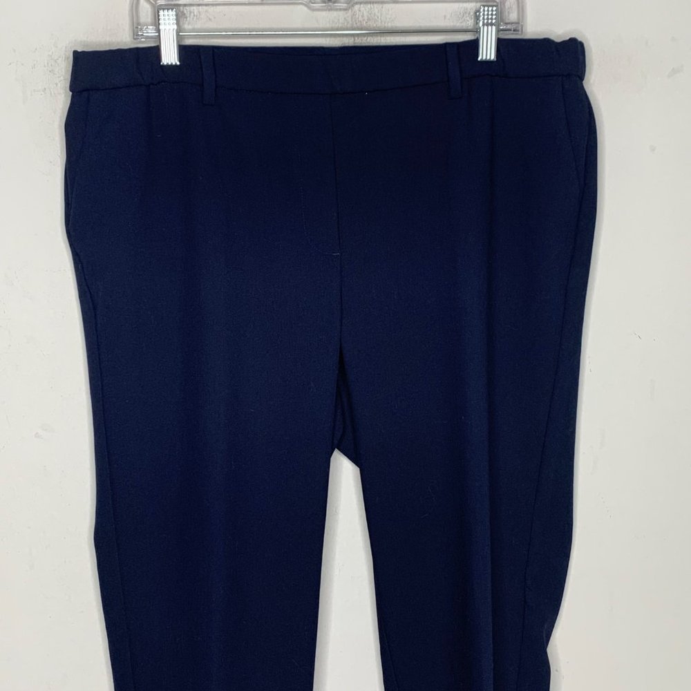 Talbots Cambridge Pants Size 14W Navy Blue Business Office Work - Picture 3 of 10
